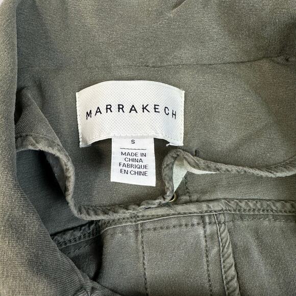 Marrakech Anthropologie Vest Army Green Womens S Utility Pockets Full Zip Collar - Picture 4 of 9